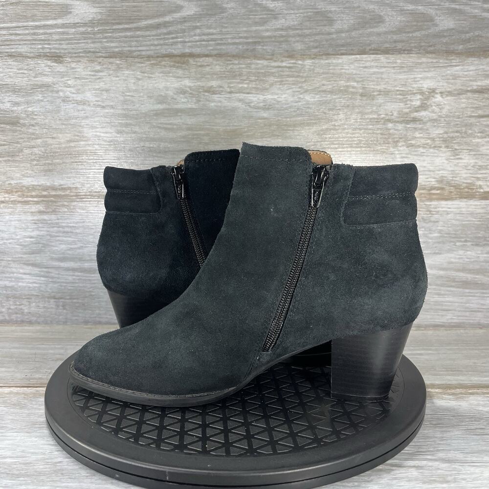 Vionic Women’s Jessie Black Suede Zip Up Ankle Booties Size 8.5 - Picture 9 of 11